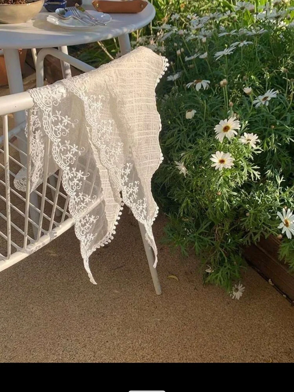 White cream Lace Bandana Scarf / Waist & Bag Accessory🌼New and sealed ✅